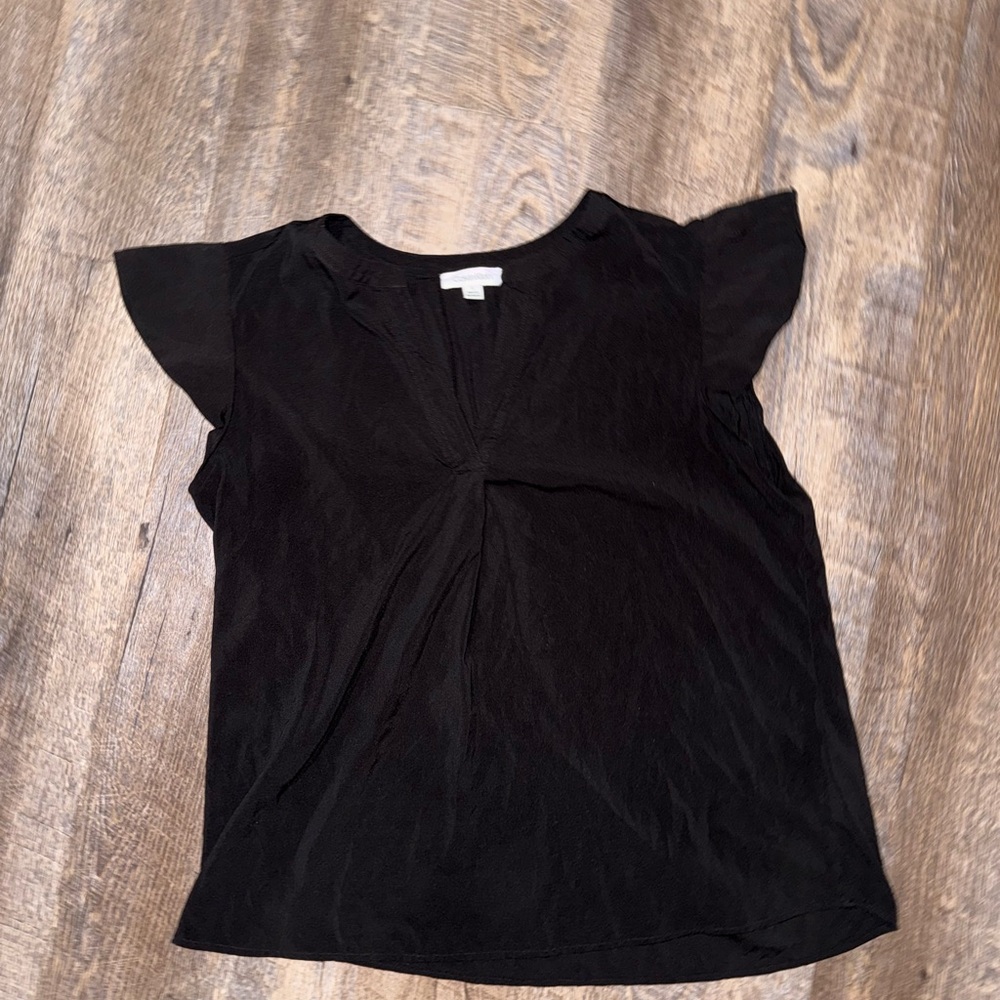 Calvin Klein Black Cap Sleeve Blouse